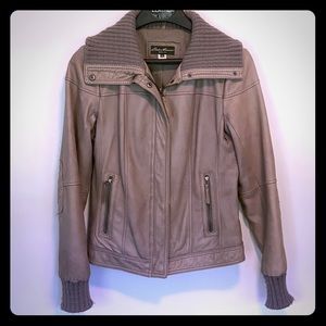 Eddie Bauer vintage style leather bomber jacket
